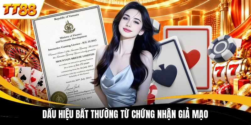 Dấu hiệu bất thường từ chứng nhận giả mạo