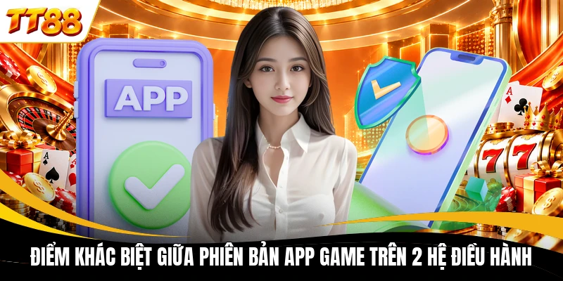 Điểm khác biệt giữa phiên bản app game trên 2 hệ điều hành